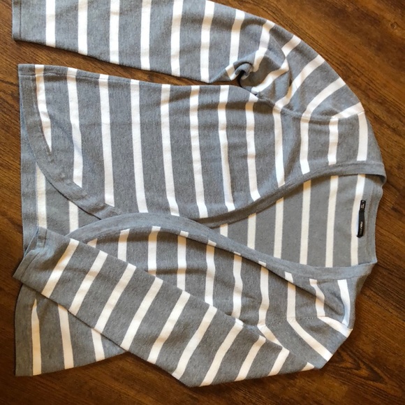 Maurices Sweaters - Gray and white stripped cardigan Maurices Sweaters - Gray and white stripped cardigan